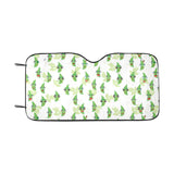 Green Peas Pattern Print Design 04 Car Sun Shade