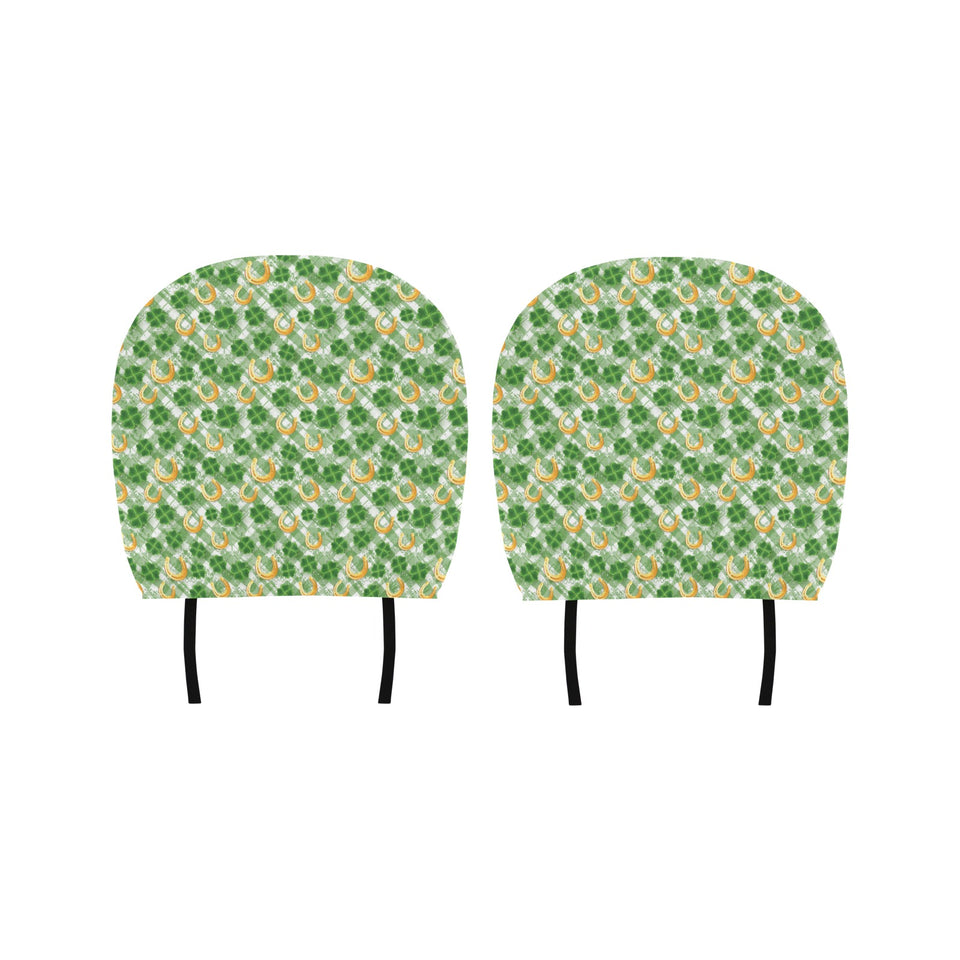 Horseshoes Pattern Print Design 05 Car Headrest Cover