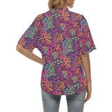 Coral Reef Pattern Print Design 03 Women's All Over Print Hawaiian Shirt