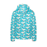 Seagull Pattern Print Design 03 Kids' Boys' Girls' Padded Hooded Jacket