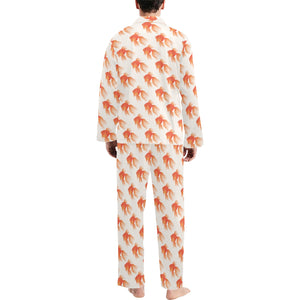 Goldfish Pattern Print Design 05 Men's Long Pajama Set