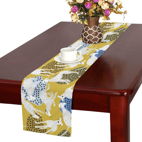 Greyhound Pattern Print Design 02 Table Runner