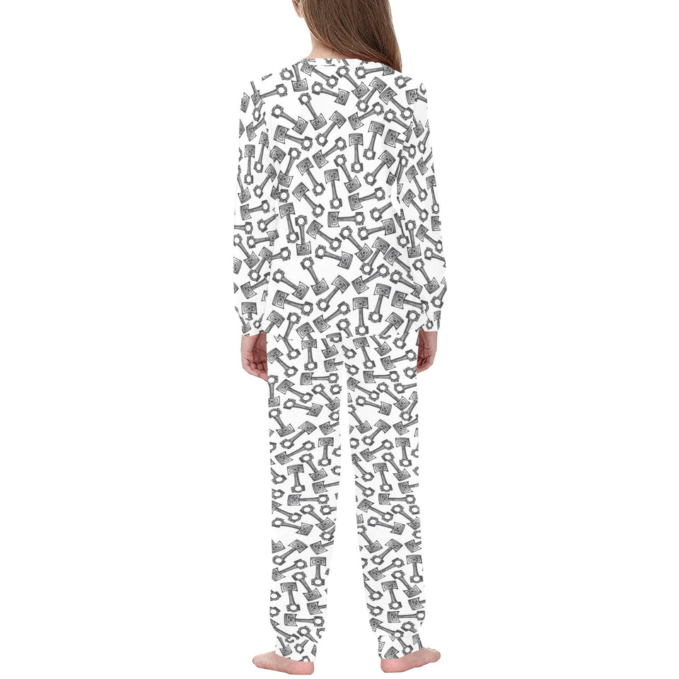 Engine Piston Pattern Print Design 01 Kids' Boys' Girls' All Over Print Pajama Set