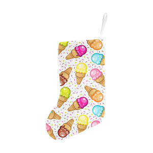 Color Ice Cream Cone Pattern Christmas Stocking