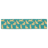 Golden Retriever Pattern Print Design 05 Table Runner