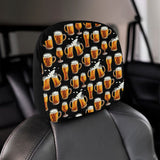 Beer Pattern Background Car Headrest Cover