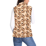 Pretzels Pattern Print Design 02 Women's Padded Vest