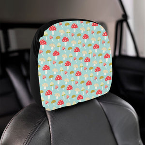 Mushroom Pattern Background Car Headrest Cover