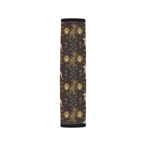 Kangaroo Aboriginal Theme Pattern Car Seat Belt Cover