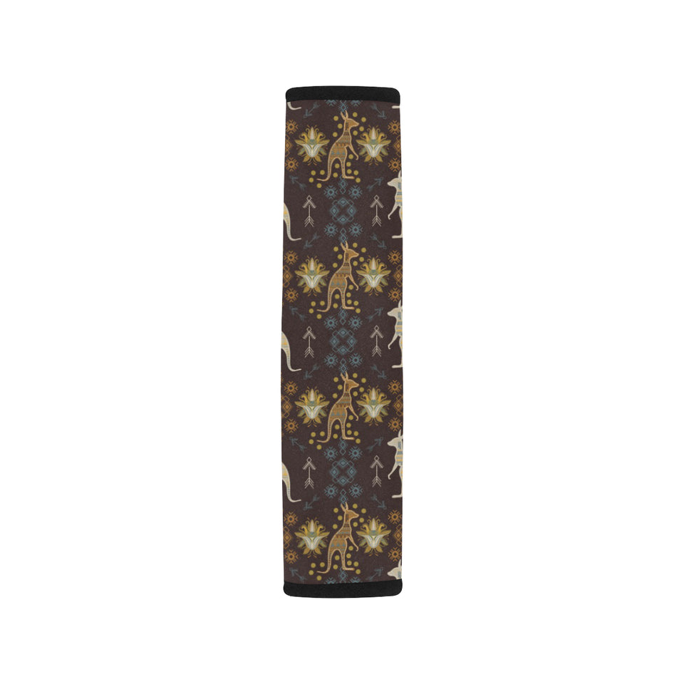 Kangaroo Aboriginal Theme Pattern Car Seat Belt Cover