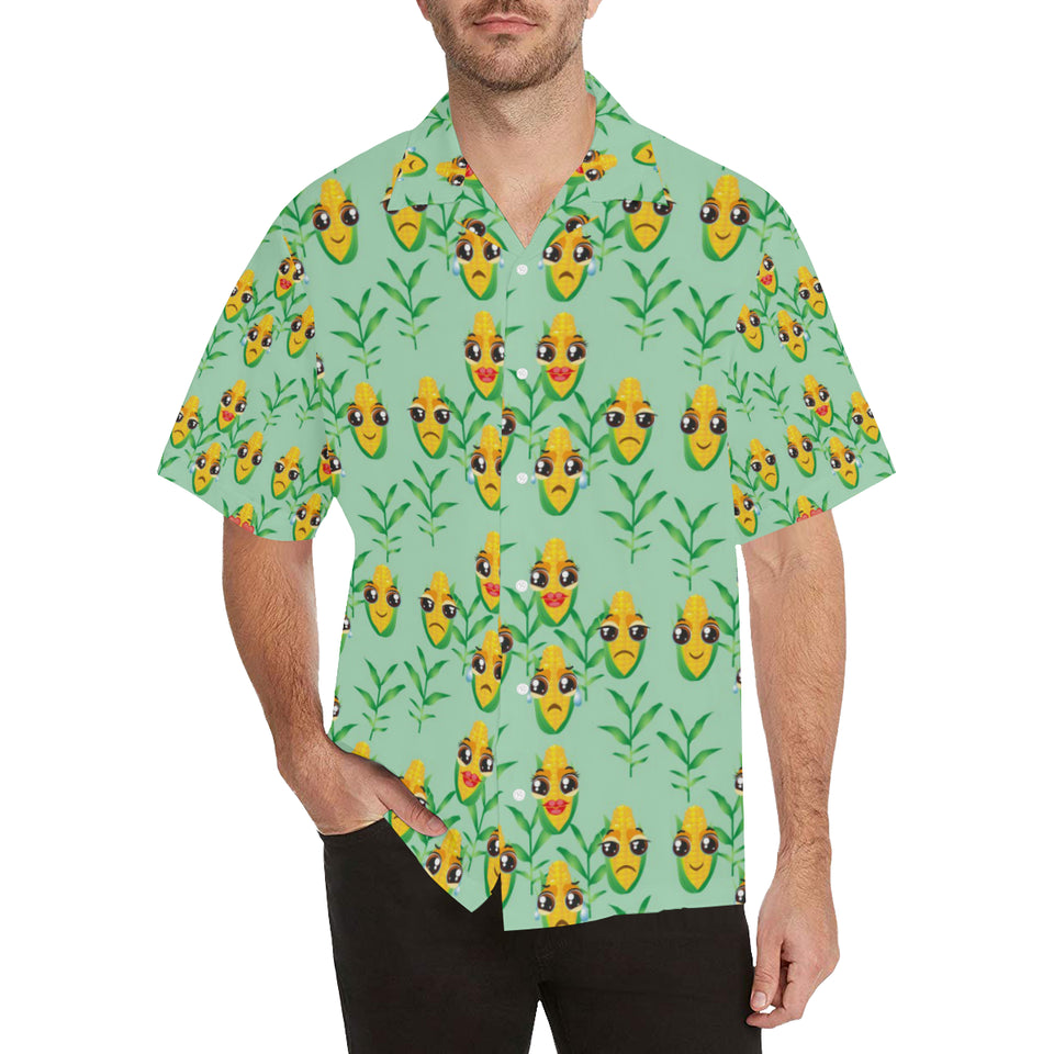 Corn Pattern Print Design 05 Men's All Over Print Hawaiian Shirt (Model T58)