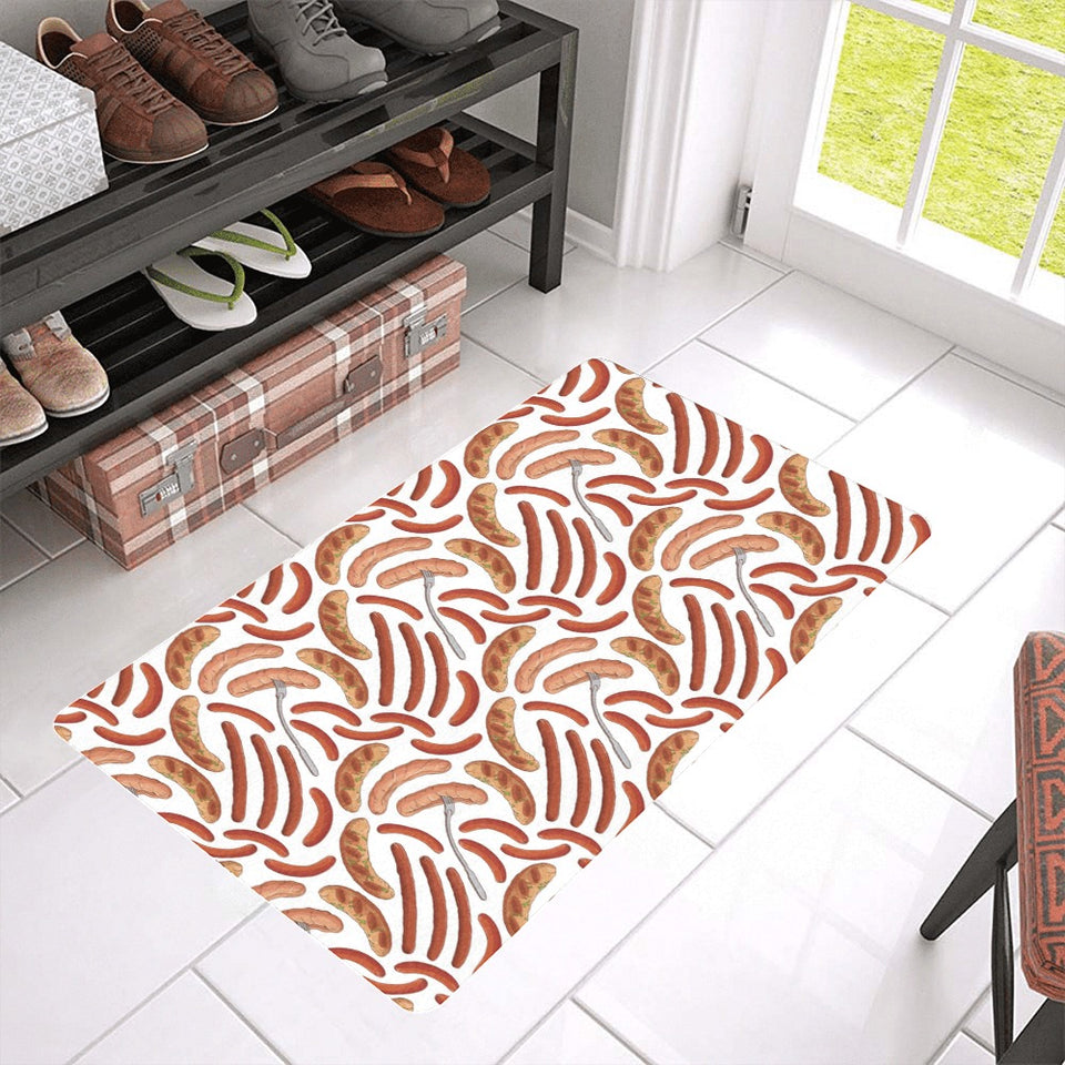 Sausage Pattern Print Design 05 Doormat