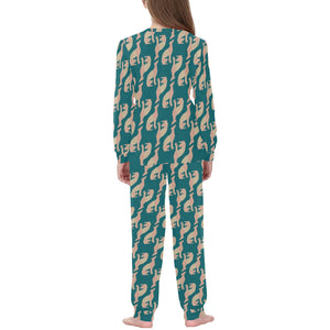 Greyhound Pattern Print Design 05 Kids' Boys' Girls' All Over Print Pajama Set