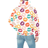 Lips Pattern Print Design 03 Men's Padded Hooded Jacket(ModelH42)