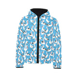 Pelican Pattern Print Design 04 Kids' Boys' Girls' Padded Hooded Jacket