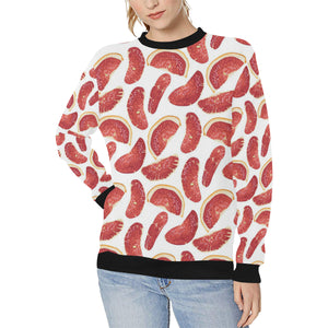 Grapefruit Pattern Women's Crew Neck Sweatshirt