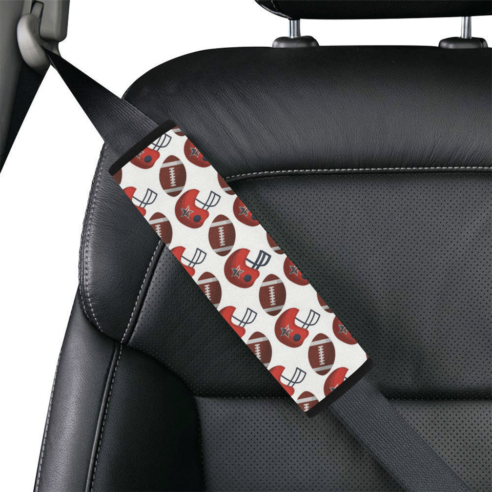 American Football Ball Red Helmet Pattern Car Seat Belt Cover