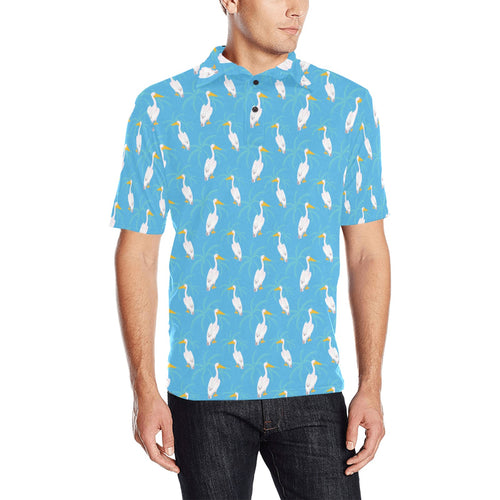 Pelican Pattern Print Design 02 Men's All Over Print Polo Shirt