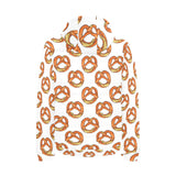 Pretzels Pattern Print Design 03 Men's Padded Hooded Jacket(ModelH42)