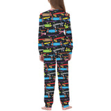 Skate Board Pattern Print Design 03 Kids' Boys' Girls' All Over Print Pajama Set