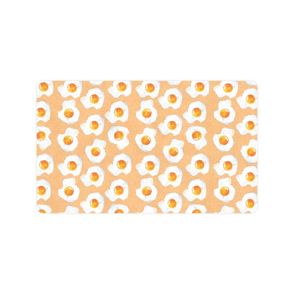 Fried Eggs Pattern Print Design 01 Doormat