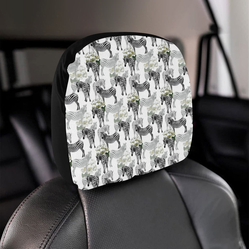 Zebra Pattern Car Headrest Cover