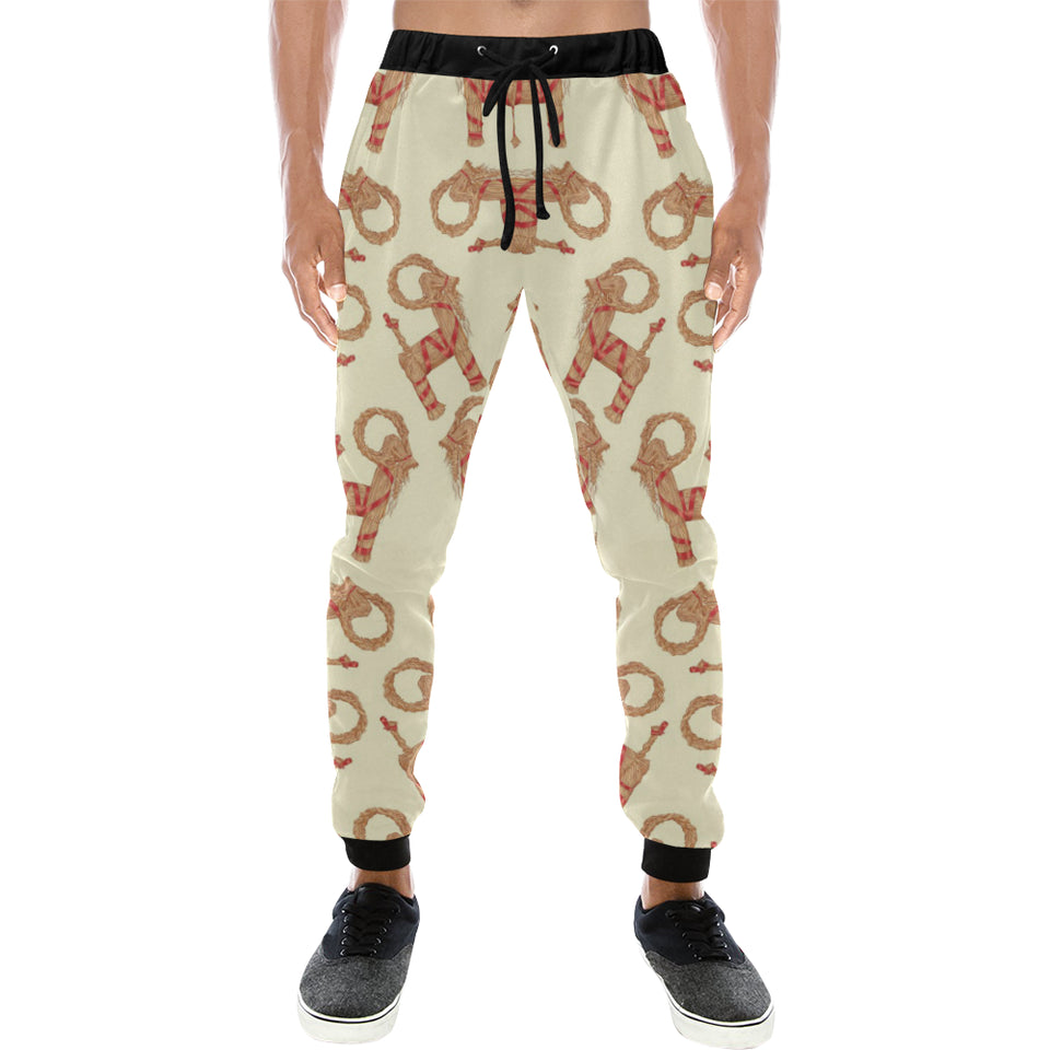 Yule Goat or Christmas goat Pattern Unisex Casual Sweatpants