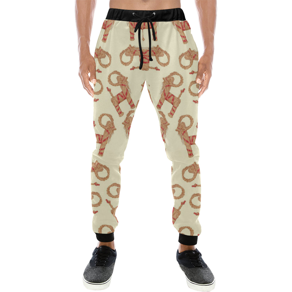 Yule Goat or Christmas goat Pattern Unisex Casual Sweatpants