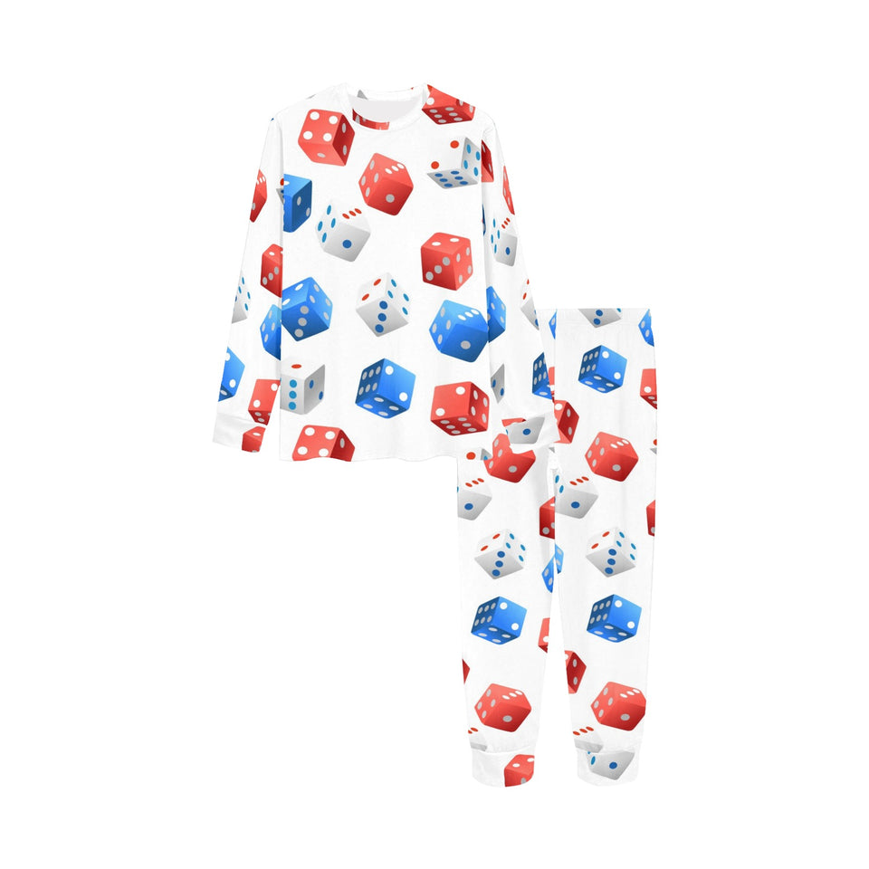 Dice Pattern Print Design 01 Kids' Boys' Girls' All Over Print Pajama Set