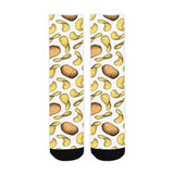 Potato Chips Pattern Print Design 01 Crew Socks