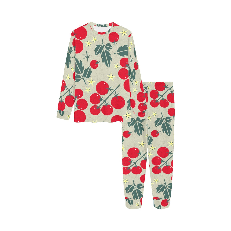 Hand Drawn Tomato Pattern Kids' Boys' Girls' All Over Print Pajama Set