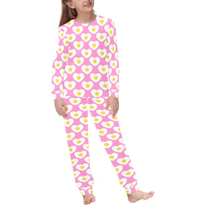 Fried Eggs Pattern Print Design 02 Kids' Boys' Girls' All Over Print Pajama Set