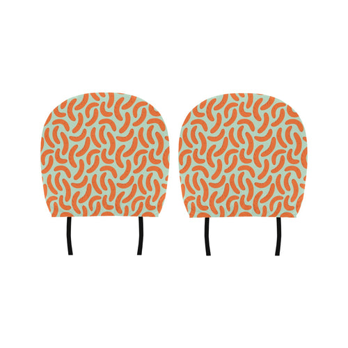 Sausage Pattern Print Design 04 Car Headrest Cover