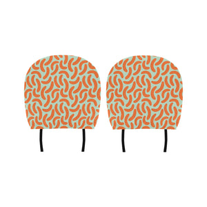 Sausage Pattern Print Design 04 Car Headrest Cover