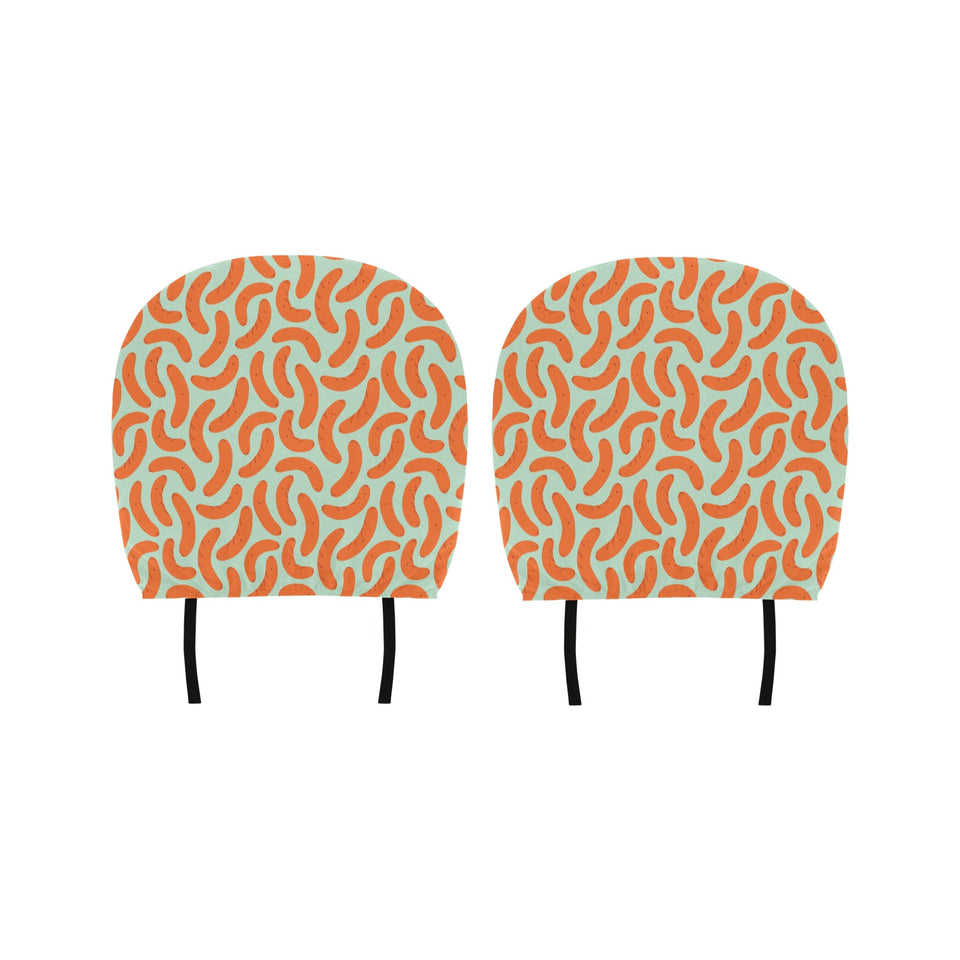 Sausage Pattern Print Design 04 Car Headrest Cover