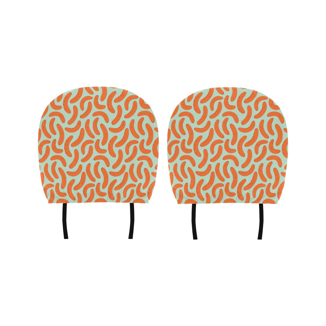 Sausage Pattern Print Design 04 Car Headrest Cover