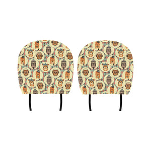 Monkey Pattern Car Headrest Cover