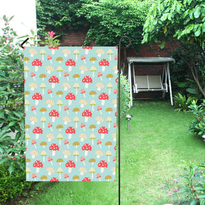 Mushroom Pattern Background House Flag Garden Flag