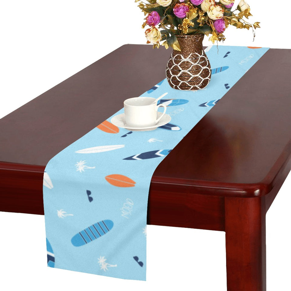 Surfboard Pattern Print Design 05 Table Runner