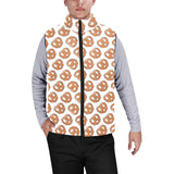 Pretzels Pattern Print Design 05 Men's Padded Vest