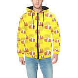 Guinea Pig Pattern Print Design 05 Men's Padded Hooded Jacket(ModelH42)