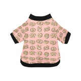 Pretzels Pattern Print Design 04 All Over Print Pet Dog Round Neck Fuzzy Shirt