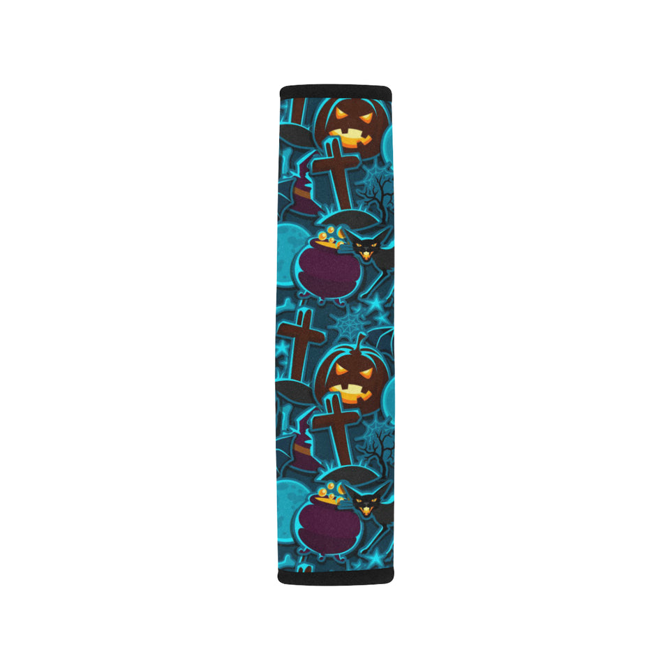 Halloween Pumpkin Cat Pattern Car Seat Belt Cover