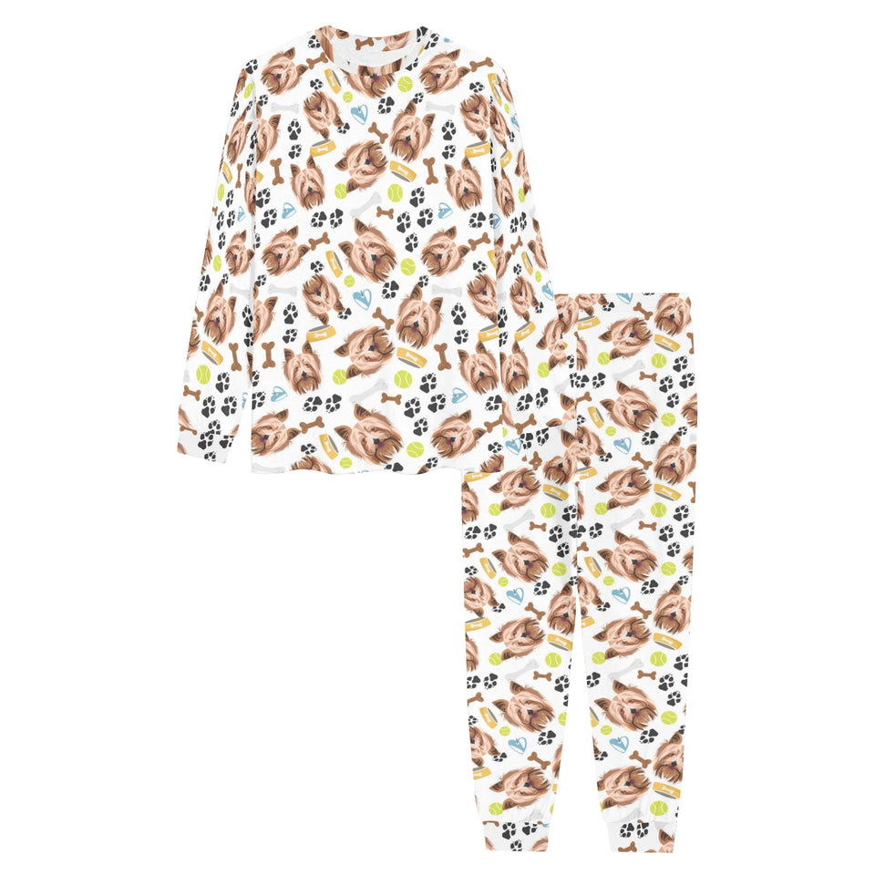 Yorkshire Terrier Pattern Print Design 05 Men's All Over Print Pajama