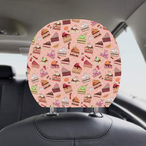 Cake Pattern Pokka dot Background Car Headrest Cover