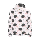 Hedgehog Pattern Print Design 04 Men's Padded Hooded Jacket(ModelH42)