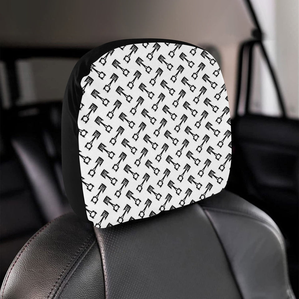 Engine Piston Theme Background Pattern Print Desig Car Headrest Cover