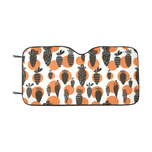 Carrot Pattern Print Design 02 Car Sun Shade