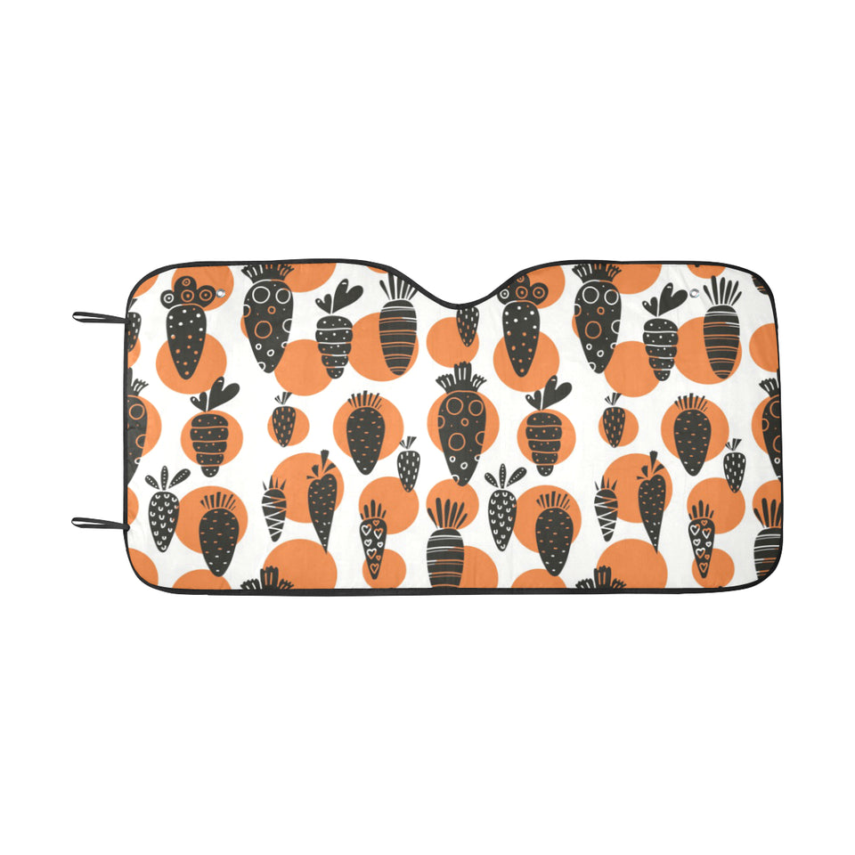 Carrot Pattern Print Design 02 Car Sun Shade