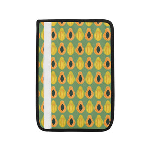 Papaya Pattern Background Car Seat Belt Cover